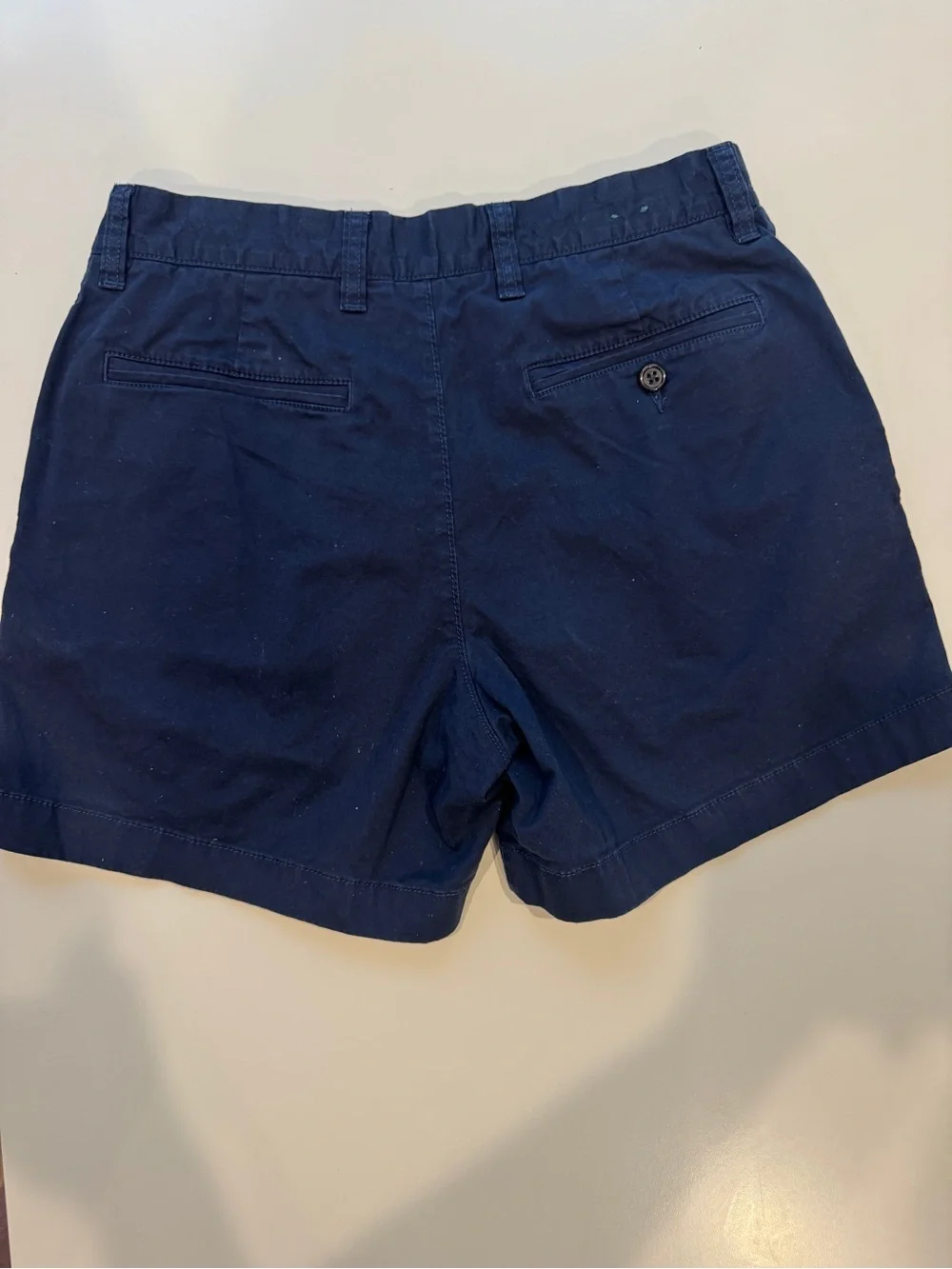 J. Crew Navy Flat-Front Chino Shorts